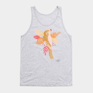 Tropical pink and peachy parrot Tank Top